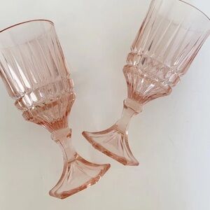 Vintage Fostoria pink glasses (set of 4)